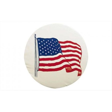 OLYMPIAN ATHLETE 1787 Us Flag Spare Tire Cover J - White OL90011